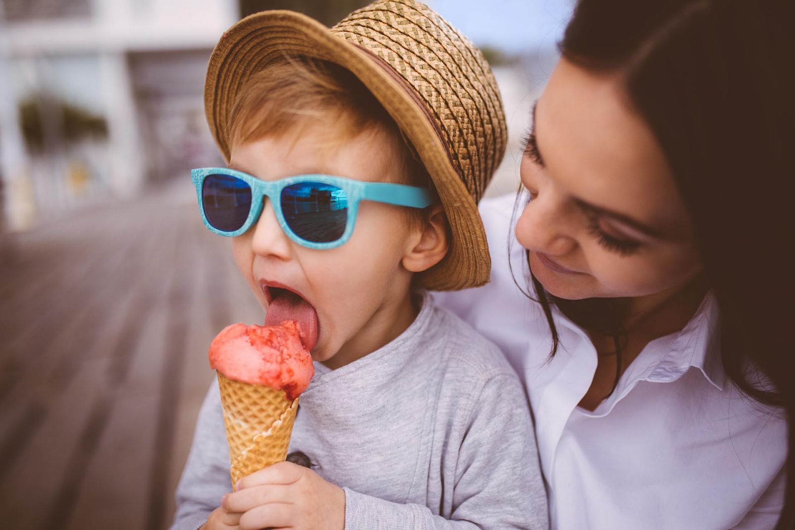 boy eating ice cream